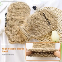 100% fibre végétale exfoliant bain Spa douche épurateur luffa frotter gant mitaine Sisal chanvre naturel corps gant gommage 32g