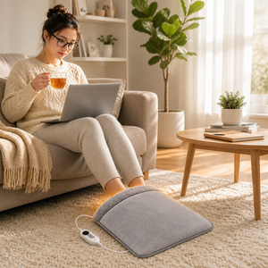 Customized USB Foot Heating Pad <b>Electric</b> Foot Warmer Plush <b>Cover</b> Far Infrared Heated Mat Winter Home Use - Product Image 2