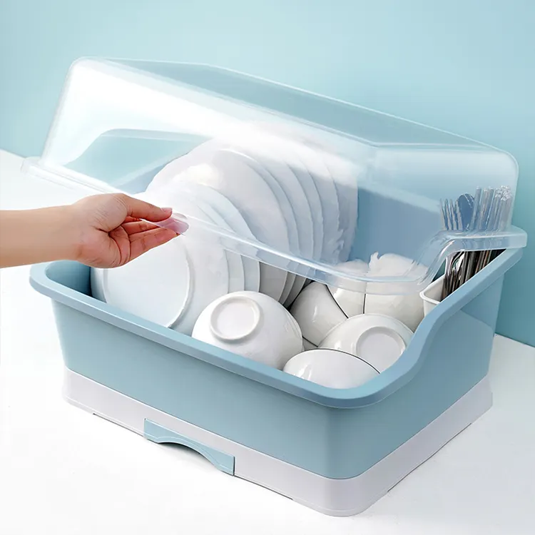 kitchen cutlery storage box drawer draining bowl dishes plate shelf drain dish rack