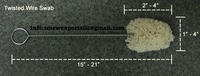 Brosses à bouteilles industrielles en fil de coton torsadé galvanisé OEM personnalisables avec manche sur mesure pour le nettoyage du verre et des verreries
