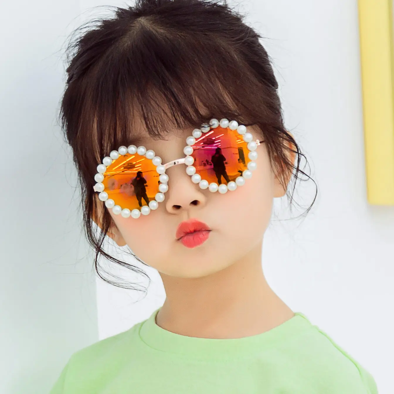 패션 진주 원 원 원 원 인스 타 그램 아이 패션 핑크 형 PC 성격 선글라스