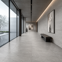 Nouvelle conception 2026 – Carrelage en porcelaine effet marbre mat doux 600x1200mm, antidérapant R10, étanche, pour sols intérieurs de villas