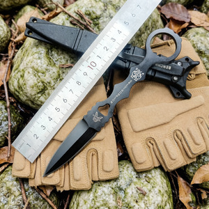 4Cr13 Steel DIY OEM Plastic Handle Outdoor Survival Bayonet Full-Tang Fixed Blade Camping Knife Mountaineering Meat-Cutting - Product Image 4