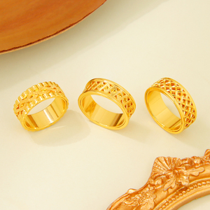 Elegant 21k Gold Plated Bridal Jewelry <b>Rings</b> Pearl <b>Turquoise</b> Zircon Inlay Vintage Wedding <b>Ring</b> for Women Gifts - Product Image 5