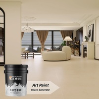 Peinture micro-ciment acrylique Wufushan à haute adhérence pour usage commercial et résidentiel, haute résistance à l'usure, imperméable, anti-moisissure