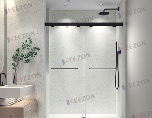 DEEZON Salle de douche sans cadre sur mesure Portes coulissantes en verre trempé au design moderne pour salle de bain hôtel et villa au meilleur prix - Product Image 4