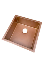 Évier de cuisine encastré simple en acier inoxydable noir brossé nano 45x45cm fait main avec robinet, prix d'usine, marque Meiyu