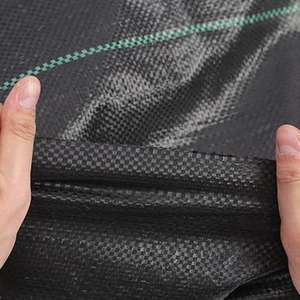 Toile de paillage noire en plastique, 90g pp avec protection UV, couverture de sol horticole tissée, tapis <span class=keywords><strong>anti</strong></span>-mauvaises herbes, tissu <span class=keywords><strong>anti</strong></span>-racines - Product Image 1