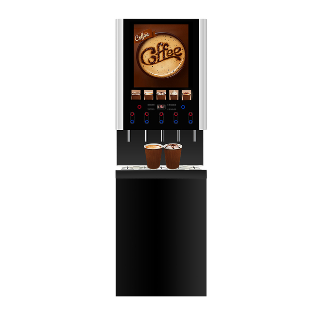 Fully Automatic Commercial Smart Bean to Cup Vending Powder Milk Tea Coffee Machine for Business