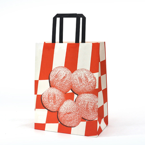 Bolsas de Papel Kraft Personalizadas con Asa para Panadería, Bolsa de Papel Ecológica para Empacar Pan y Pastelería para Llevar y Entrega a Domicilio - Product Image 3