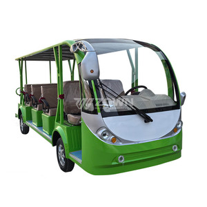 Bus électrique semi-fermé pour visites touristiques, avec fenêtres flexibles, pour parcs, moteur AC, vitesse 24-30 km/h, sièges personnalisables, à vendre - Product Image 4
