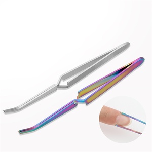 Pinzas de Acero Inoxidable Arcoíris <span class=keywords><strong>para</strong></span> Dar Forma a <span class=keywords><strong>Uñas</strong></span>, Pinzas Cruzadas <span class=keywords><strong>para</strong></span> Curva C, Extensión de <span class=keywords><strong>Uñas</strong></span> Acrílicas y Gel UV, Herramientas de Manicura al por Mayor - Product Image 1