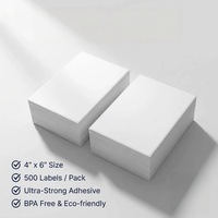 Étiquettes d'expédition thermiques directes blanches 4x6 pouces en rouleau, autocollantes, imperméables, certifiées ISO pour coursiers, colis, logistique et entrepôt