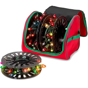 Hot Selling 600D Oxford Holiday <b>Christmas</b> <b>Lights</b> <b>Bulbs</b> Storage Box Container - Product Image 5