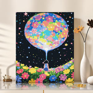 Photos de peinture à l'huile numériques bricolage personnalisées explosives, animation de <span class=keywords><strong>dessin</strong></span> animé de paysage à personnaliser en gros - Product Image 5