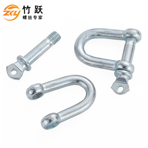 Grillete en forma de D Zhuyue de 28 mm galvanizado con pasador de tornillo de cabeza cuadrada para elevación y uso industrial - Product Image 3