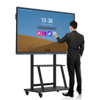 Pizarra Inteligente de 75 85 86 98 110 Pulgadas con Cristal Antideslumbrante 4K para Universidad y Centro de Capacitación, Pizarra Interactiva de Panel Plano