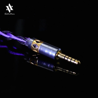 Câble audio coaxial torsadé hybride en alliage d'argent et de palladium plaqué or pour haut-parleurs, ordinateurs et microphones
