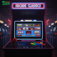 23.8Inch 60Hz IPS LCD Capacitive Touch Gaming Monitor 1920x1080 DVI Interface LED Bar Surround Screen for Arcade Game Cabinet