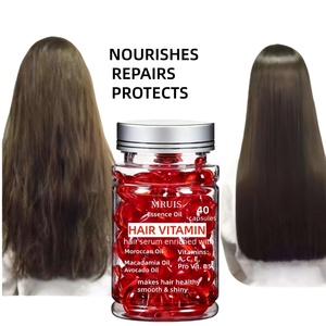 Serum perawatan rambut 40 kapsul perawatan rambut tidak memerlukan bilas minyak Argan diperkaya minyak Macadamia <span class=keywords><strong>Vitamin</strong></span> <span class=keywords><strong>E</strong></span> pro-<span class=keywords><strong>vitamin</strong></span> B5 untuk keduanya - Product Image 6