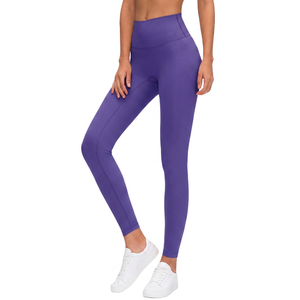 Leggings de yoga taille haute ultra doux pour femme S20D019L, extensibles dans quatre directions, en nylon/spandex, sensation seconde peau, sans couture avant - Product Image 5