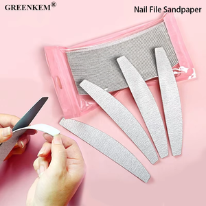La nueva tira de lima de uñas de acero inoxidable Half Moon se puede rasgar y reemplazar el papel de lija profesional de lima de uñas de Metal - Product Image 1