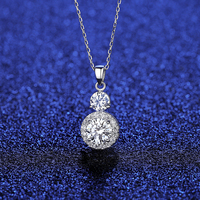 CZCITY 925 Sterling Silver Dainty Charm VVS Bijoux Collier Pour Dame Moissanite Diamant Pendentif