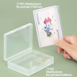 علبة بطاقات لعب مخصصة من WEISHENG، حافظة بطاقات بلاستيكية شفافة بمفصلات، صندوق تغليف مستطيل لتخزين بطاقات البوكر - Product Image 1