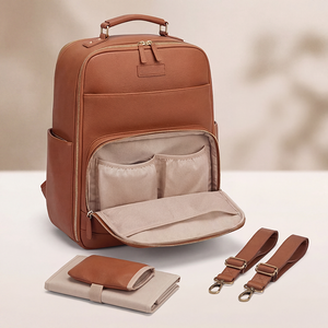 <span class=keywords><strong>Sac</strong></span> <span class=keywords><strong>à</strong></span> dos de maternité en cuir personnalisé, <span class=keywords><strong>sac</strong></span> d'allaitement, <span class=keywords><strong>sac</strong></span> de rangement pour bébé, <span class=keywords><strong>sac</strong></span> de voyage, <span class=keywords><strong>sac</strong></span> <span class=keywords><strong>à</strong></span> dos minimaliste, fabricant OEM ODM - Product Image 5