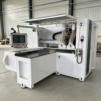 Machine de perçage CNC six faces pour le travail du bois, avec une vitesse de 18000 tr/min et 380 V, capable de contenir jusqu'à 5 unités dans un conteneur