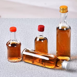 Mini Botella <span class=keywords><strong>de</strong></span> Vidrio Vacía <span class=keywords><strong>para</strong></span> Licores <span class=keywords><strong>de</strong></span> 50ml 100ml, Botella Pequeña <span class=keywords><strong>para</strong></span> Whisky, Brandy y <span class=keywords><strong>Vino</strong></span> con Tapa <span class=keywords><strong>de</strong></span> Rosca <span class=keywords><strong>de</strong></span> Aluminio <span class=keywords><strong>para</strong></span> <span class=keywords><strong>Regalo</strong></span>, Muestra, Logotipo Personalizado - Product Image 3