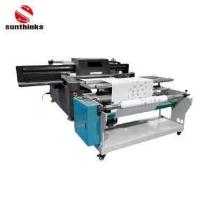 Sunthinks Printer Inkjet kotak karton bergelombang cetak datar & cetak Roll-to-Roll 2 In 1 Printer Hybrid tunggal