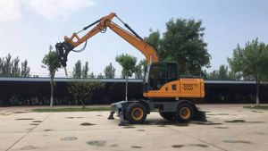 LICHMACH Ventas Marca Sinomach 12,5 T Peso operativo Excavadoras pequeñas Máquinas Excavadora de ruedas de construcción - Product Image 3