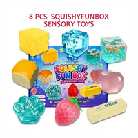 Promotion Nouveaux Jouets Anti-Stress Compressibles – Lot de 8 Pièces – Série Boîte Mystère – Caoutchouc Thermoplastique – Aléatoire
