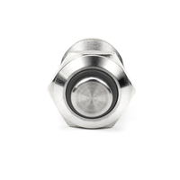 Interrupteur à bouton-poussoir métallique HUSA 12 mm - Auto-bloquant, à réinitialisation automatique, étanche IP65, 1A, 1NO, borne à broches, interrupteur électronique