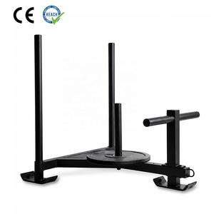 Trineo Triangular de Acero Negro VIGFIT Modelo MS003 - Trineo Compacto para Gimnasio para Entrenamiento de Fuerza y Velocidad - Product Image 1