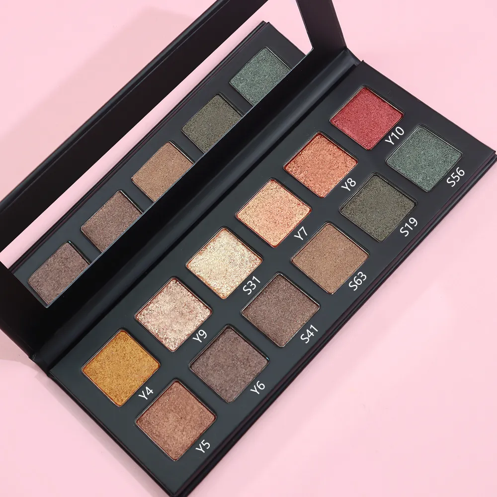 Palette di ombretti Glitter vegani Cruelty Free Palette di ombretti con etichetta privata per trucco opaco impermeabile