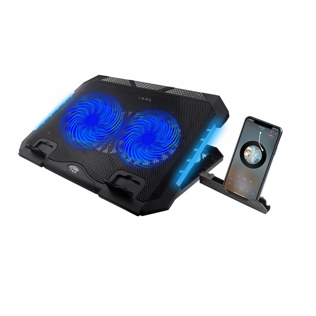 6-Level Adjustable Laptop Stand Dual Fan Cooling Pad Aluminum Alloy Laptop Cooler in Stock!