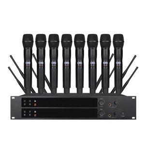 Sistema de Micrófono Inalámbrico UHF de 8 Canales EIF BD-68, Micrófono Dinámico de Mano con Cancelación de Ruido, Largo Alcance (80-100m), Conector XLR para Escenario - Product Image 1