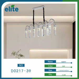 Lampadario in cristallo moderno e contemporaneo lampada a sospensione per la decorazione della casa con luce bianca calda facile da installare - Product Image 1