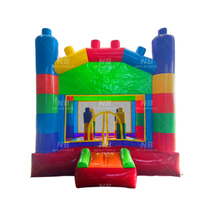 Château gonflable commercial à thème 'Moonwalk' avec toboggan aquatique et maison gonflable pour fêtes - Product Image 6
