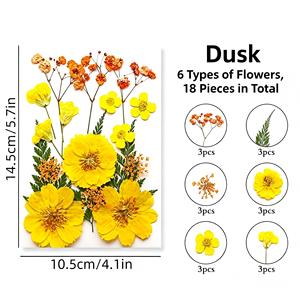 ชุดดอกไม้และใบไม้แห้งสีแดงธรรมชาติสำหรับงาน DIY เรซิ่น ทำเครื่องประดับ ตกแต่งบ้าน งานแต่งงาน - Product Image 3