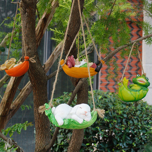 Creative and cute cartoon animal <b>swing</b> ornament—ideal for outdoor pastoral gardens villa courtyards home decor - Product Image 5