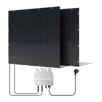 Kit de panneaux solaires hybrides Plug-and-Play 600W-1000W, micro-onduleur flexible, batterie lithium-ion, système complet Balkonkraftwerk coloré pour balcons