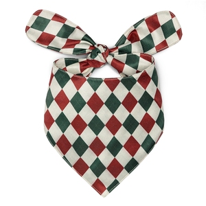 Écharpe de luxe en coton pour animaux de compagnie <span class=keywords><strong>Bandana</strong></span> de <span class=keywords><strong>chien</strong></span> imprimé de Noël pour chiot et chat accessoires d'été avec logo personnalisé - Product Image 3