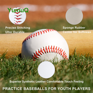 Yumuq 9 "Kích thước chính thức tổng hợp PVC PU lõi mềm đào tạo bóng chày quả bóng với biểu tượng tùy chỉnh - Product Image 3