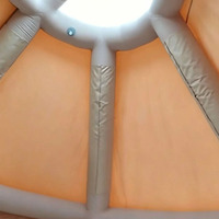 Yourte mongole de camping extérieur, tente gonflable 3x3m à montage rapide, imperméable, résistante aux UV, toutes saisons, une chambre