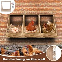 Nichoir à poules en bois à compartiment unique, ventilé et confortable, pour poulailler extérieur