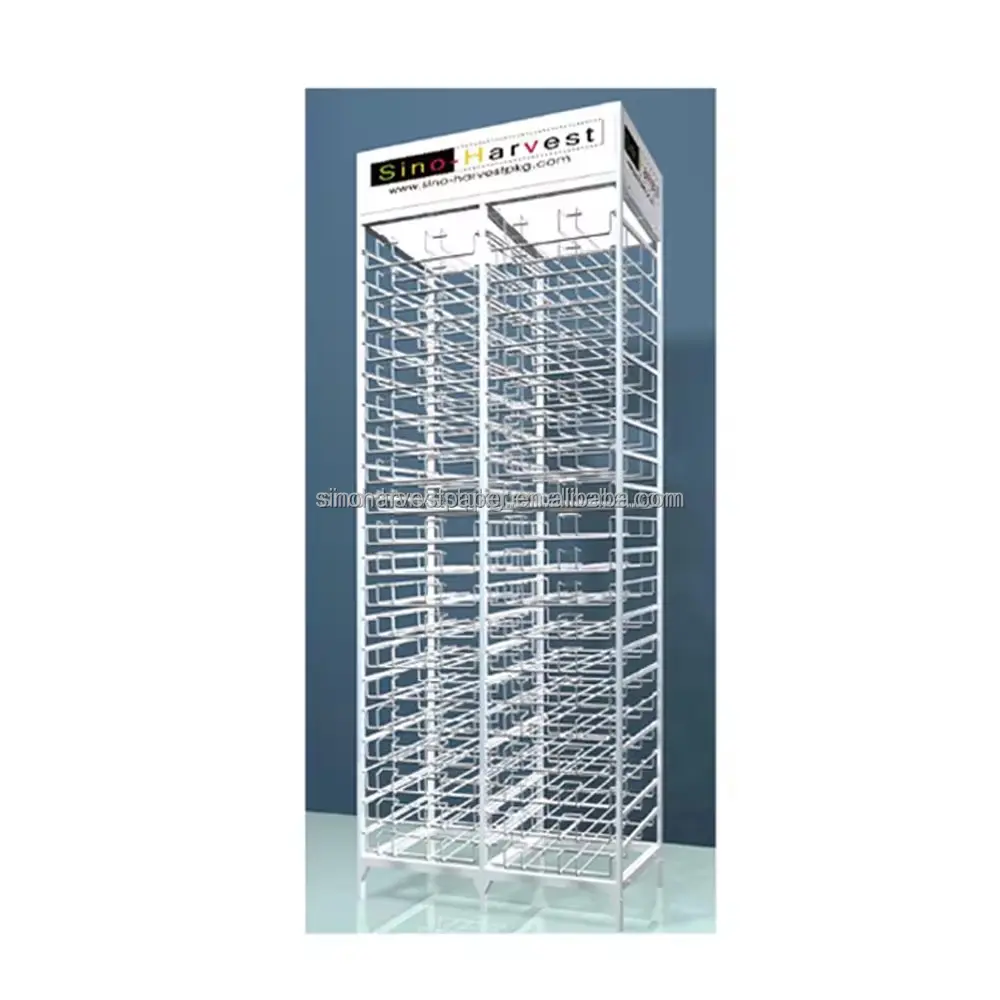 Various styles of display shelves multi-layer mobile supermarket shelves black metal display shelves
