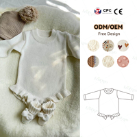 Fournisseur OEM ODM de combinaisons en tricot pour nouveau-nés, combinaisons à manches longues pour bébés filles, vêtements en tricot pour tout-petits garçons